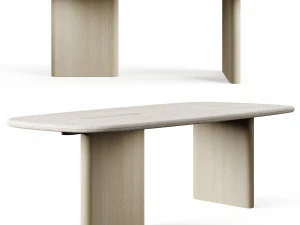 Carpanese Home Tavolo da pranzo LINEA T TRAVERTINO Modello 3D