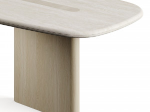 Carpanese Home LINEA T TRAVERTINO Dining Table Modelo 3D