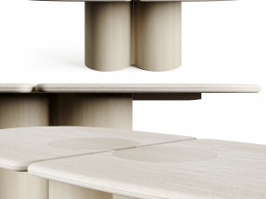Carpanese Home LADYBUG TRAVERTINO Dining Table 3D Model