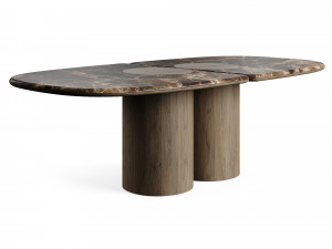 Carpanese Home LADYBUG TRAVERTINO Dining Table 3D Model