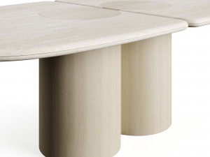 Carpanese Home LADYBUG TRAVERTINO Dining Table 3D Model