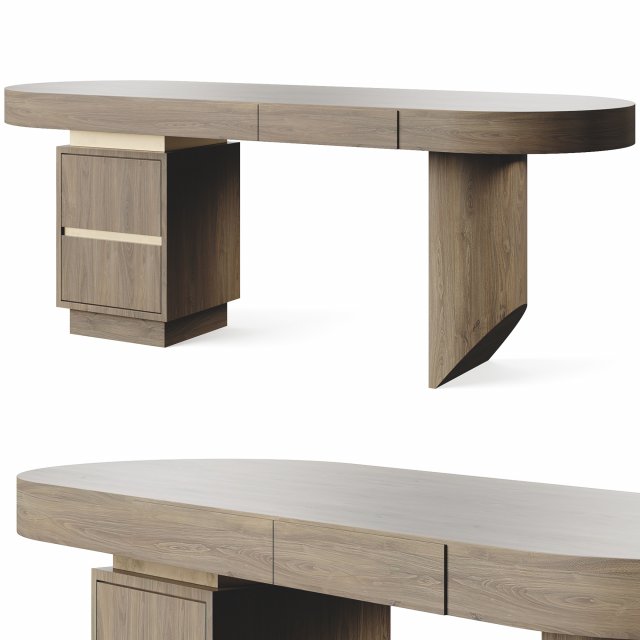 ANA ROQUE NEW YORK DESK 3D Model .c4d .max .obj .3ds .fbx .stl .blend 