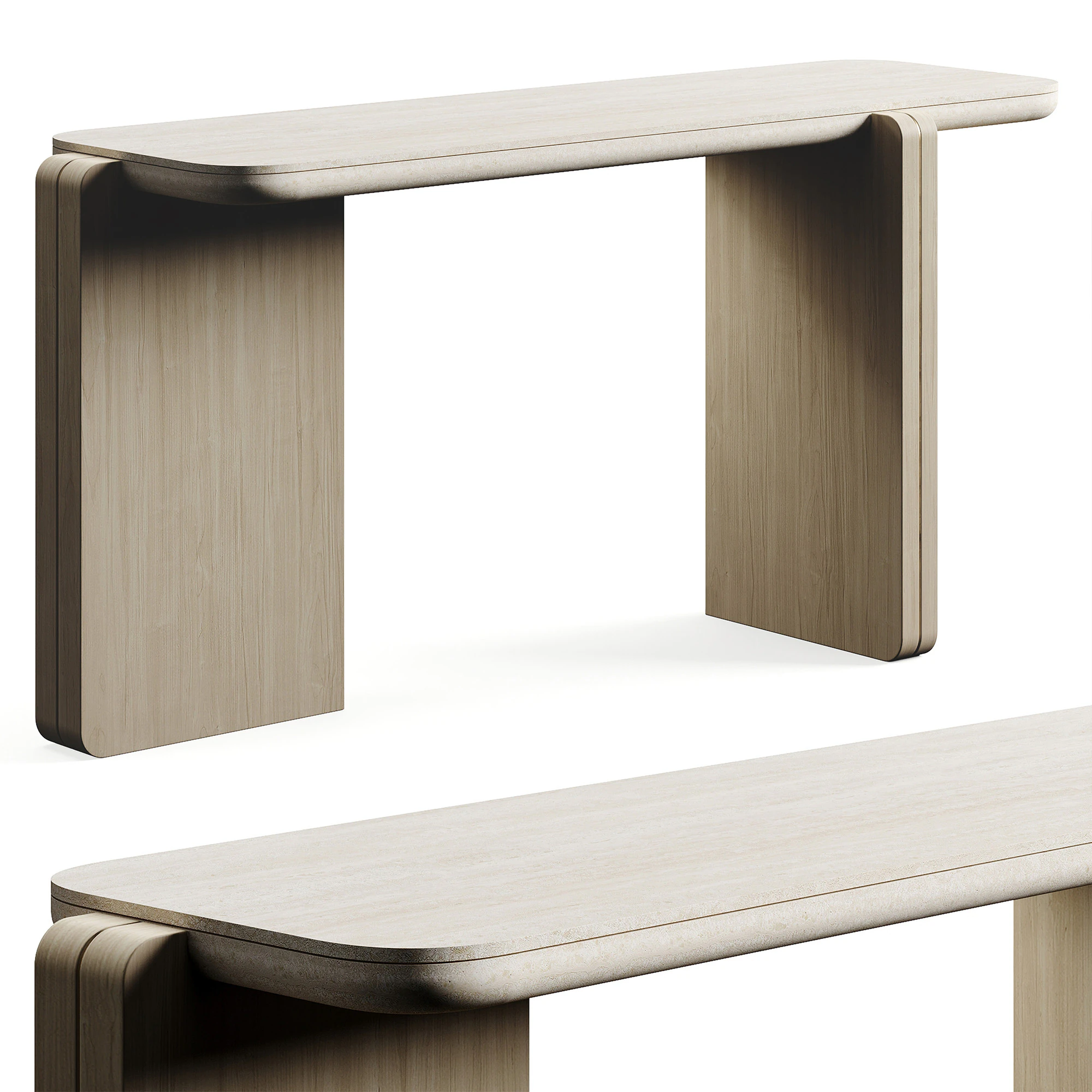ROSIE TRAVERTINO V2 LuxLucia Casa Console 3D Model .c4d .max .obj .3ds .fbx .stl .blend 