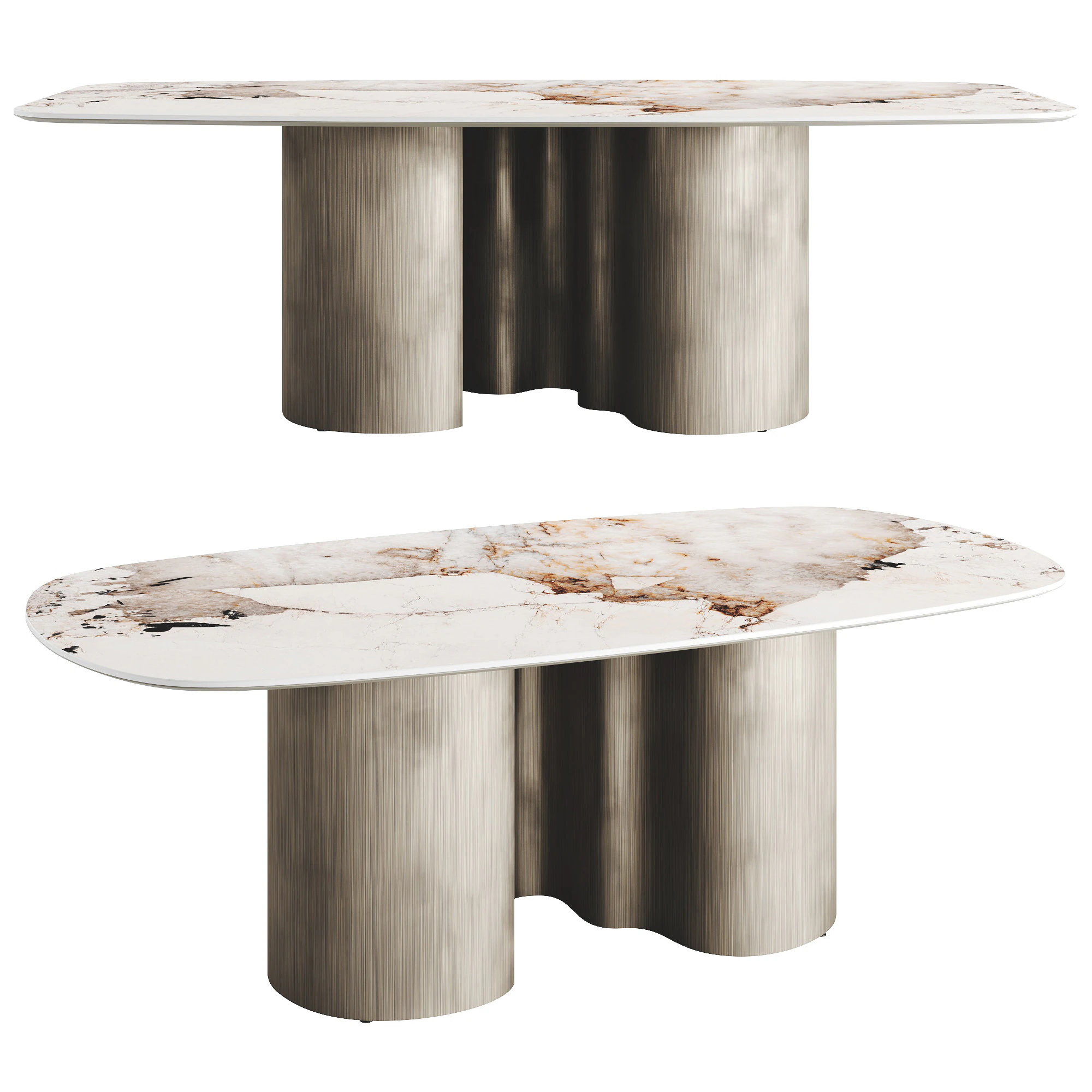 Cattelan Italia PAPEL CORCOVADO Low Dining Table 3D Model .c4d .max .obj .3ds .fbx .stl .blend 