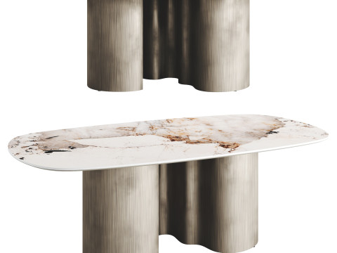 Cattelan Italia PAPEL CORCOVADO Low Dining Table 3D 模型