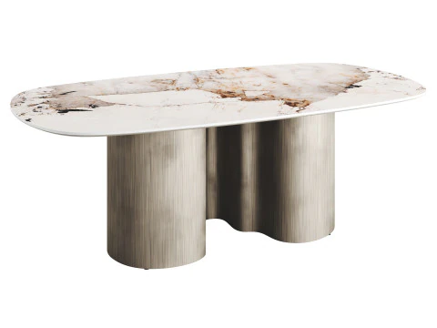 Cattelan Italia PAPEL CORCOVADO Low Dining Table 3D Model