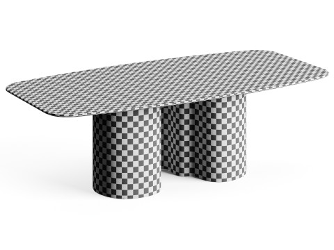 Cattelan Italia PAPEL CORCOVADO Low Dining Table 3D Модель