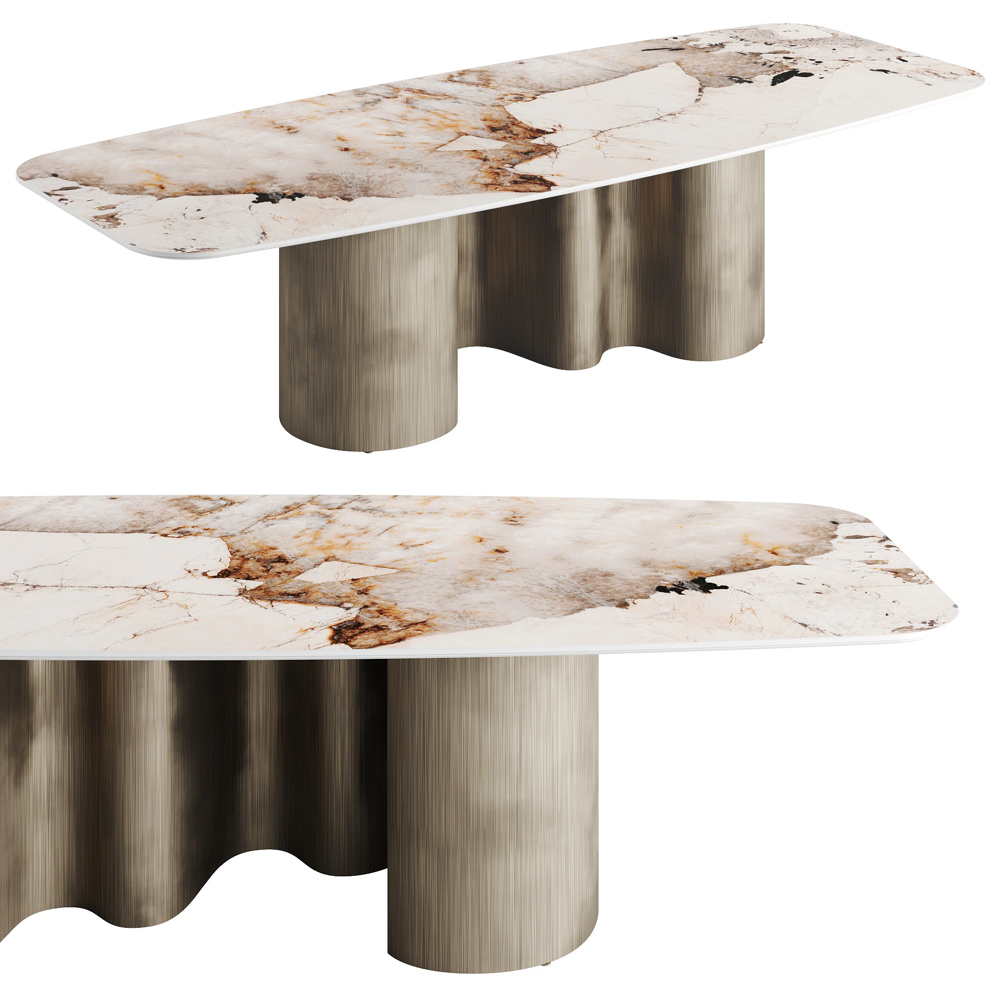 Cattelan PAPEL CORCOVADO Dining Table 3D Model .c4d .max .obj .3ds .fbx .stl .blend 