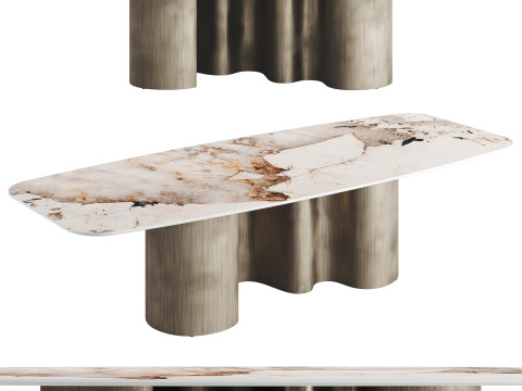 Cattelan PAPEL CORCOVADO Dining Table Modello 3D