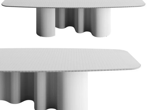 Cattelan PAPEL CORCOVADO Dining Table 3D Model