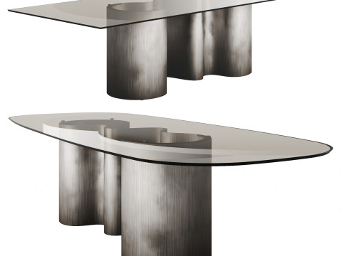 Cattelan PAPEL GLASS Dining Table 3D 模型