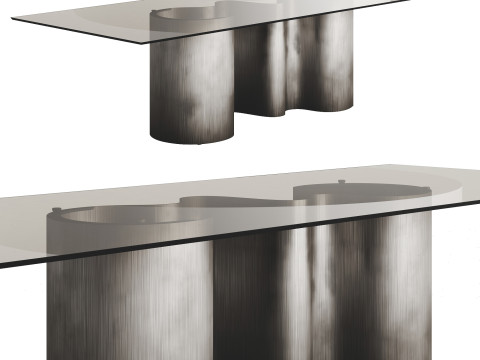 Cattelan PAPEL GLASS Dining Table 3D Modell