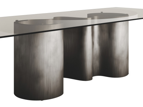 Cattelan PAPEL GLASS Dining Table 3D Modell