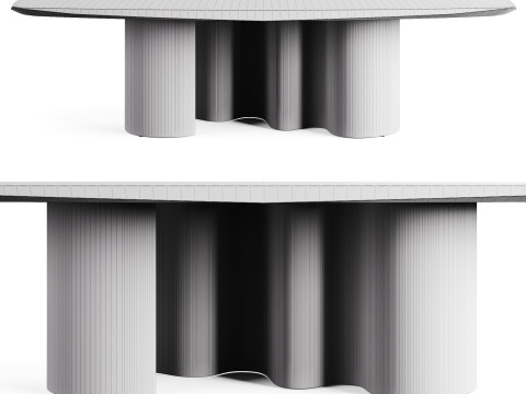 Cattelan PAPEL GLASS Dining Table 3D Modell
