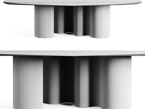 Cattelan PAPEL GLASS Dining Table 3D Model