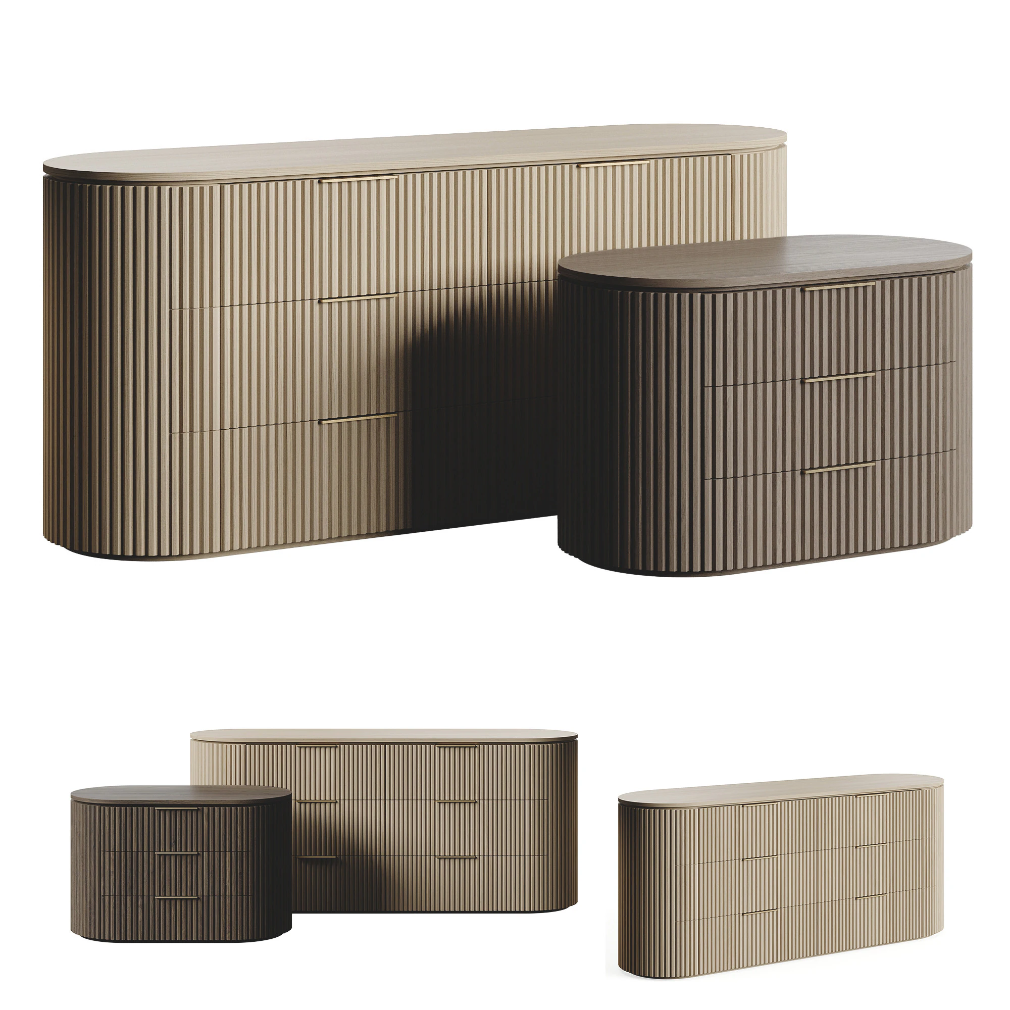 RH BYRON SIDEBOARD LivCollection HRZ-Reveal 3D Model .c4d .max .obj .3ds .fbx .stl .blend 