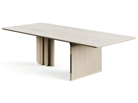 LuxLucia Casa OASIS RECT W280DT1 W280DT3 Dining Table 3D-Modell