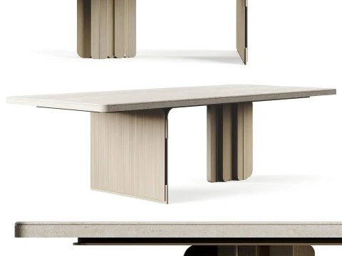 LuxLucia Casa OASIS RECT W280DT1 W280DT3 Dining Table 3D Model
