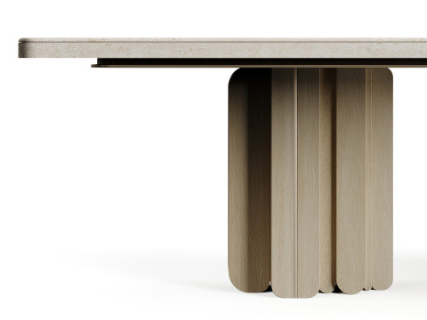 LuxLucia Casa OASIS RECT W280DT1 W280DT3 Dining Table 3D-Modell