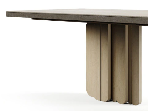 LuxLucia Casa OASIS RECT W280DT1 W280DT3 Dining Table 3D Model