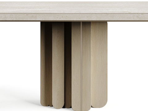 LuxLucia Casa OASIS RECT W280DT1 W280DT3 Dining Table 3D-Modell