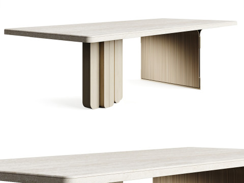 LuxLucia Casa OASIS RECT W280DT1 W280DT3 Dining Table 3D-Modell