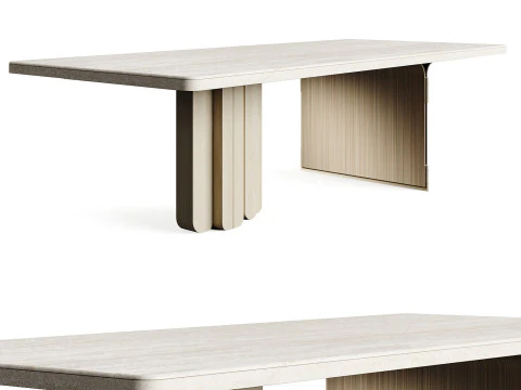 LuxLucia Casa OASIS RECT W280DT1 W280DT3 Dining Table 3D Model