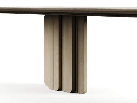 LuxLucia Casa OASIS RECT W280DT1 W280DT3 Dining Table 3D-Modell