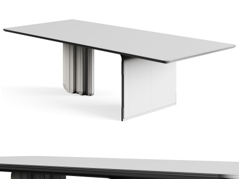 LuxLucia Casa OASIS RECT W280DT1 W280DT3 Dining Table 3D-Modell