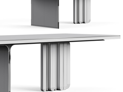 LuxLucia Casa OASIS RECT W280DT1 W280DT3 Dining Table 3D-Modell