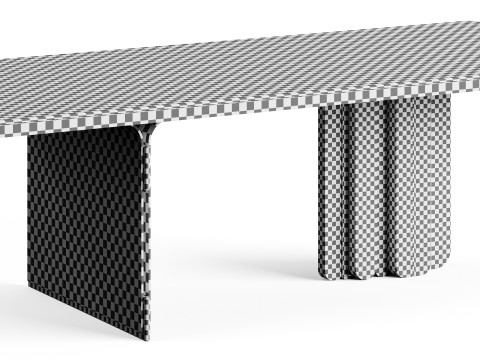 LuxLucia Casa OASIS RECT W280DT1 W280DT3 Dining Table 3D-Modell