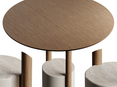 Kendo Mobiliario ZANCO Side Table L3DLW45 3D Model