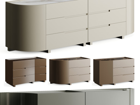 Meridiani WALLIS Sideboard 3D 模型