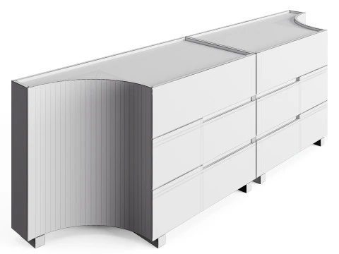 Meridiani WALLIS 餐边柜 3D 模型