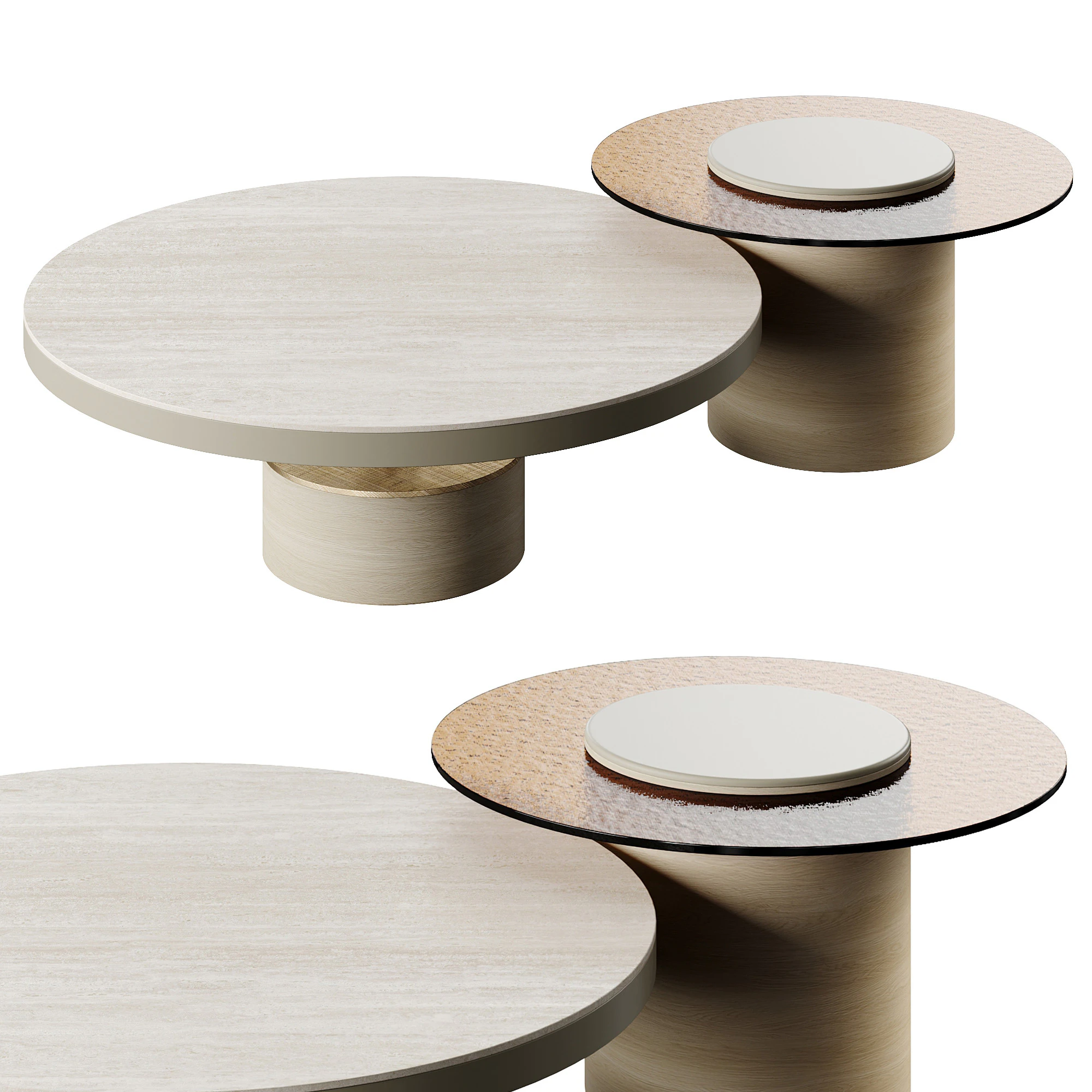 Ana Roque TAGE TRAVERTINO Outdoor Table 3D Model .c4d .max .obj .3ds .fbx .stl .blend 