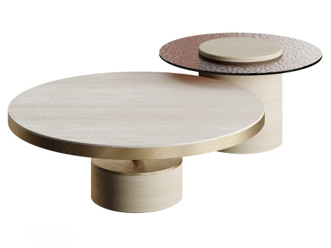 Ana Roque TAGE TRAVERTINO Outdoor Table 3D Model