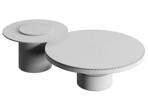 Ana Roque TAGE TRAVERTINO Outdoor Table 3D Model