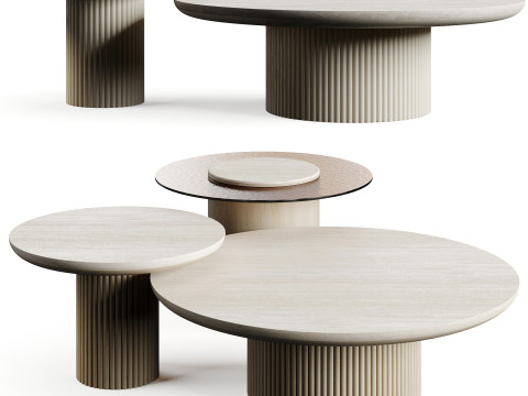 Ana Roque ARTIC TRAVERTINO Coffee Table 3D Model