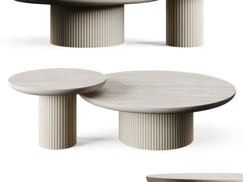 Ana Roque ARTIC TRAVERTINO Coffee Table 3D Model