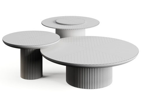 Ana Roque ARTIC TRAVERTINO Coffee Table 3D Модель