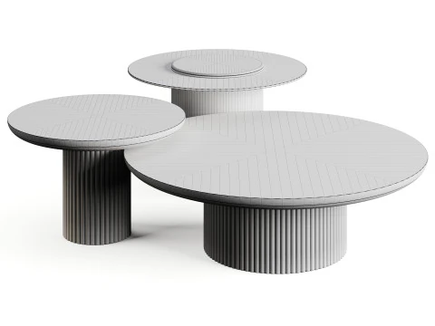 Ana Roque ARTIC TRAVERTINO Coffee Table 3D Model