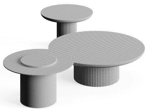 Ana Roque ARTIC TRAVERTINO Coffee Table 3D Model