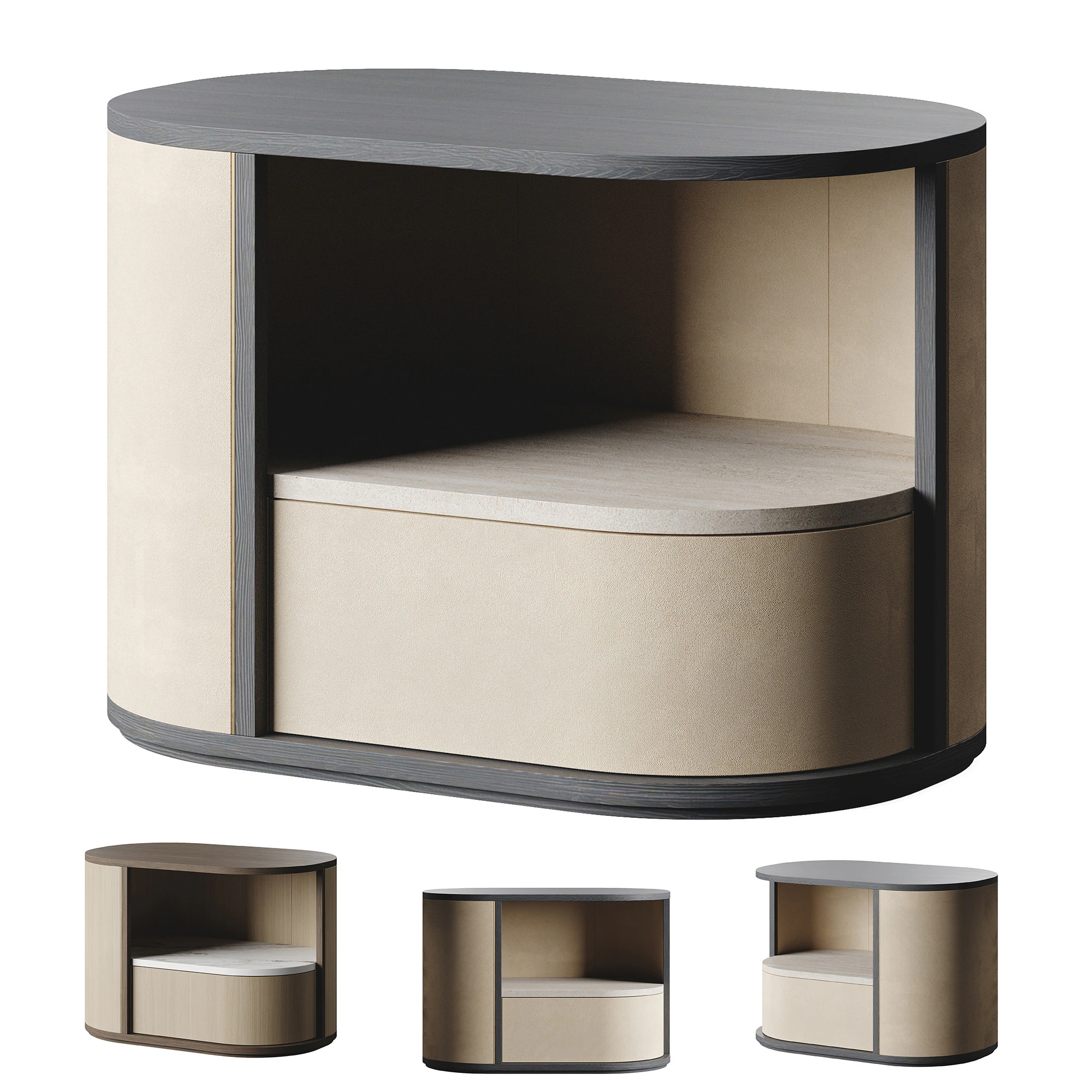 Frato NASHUA Bedside Table 3D Model .c4d .max .obj .3ds .fbx .stl .blend