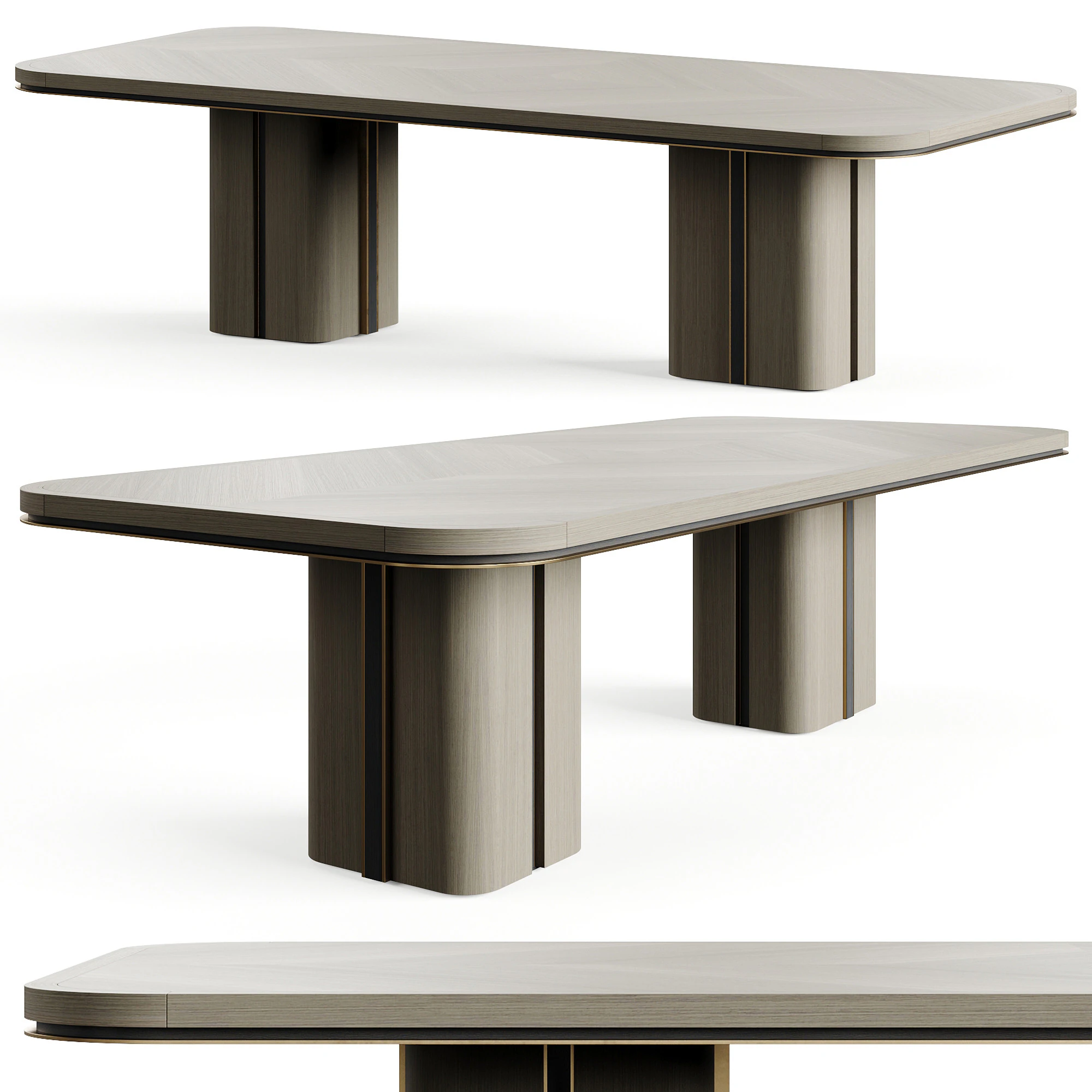 Frato KAMAKURA Dining Table L3L280 3D Model .c4d .max .obj .3ds .fbx .stl .blend 