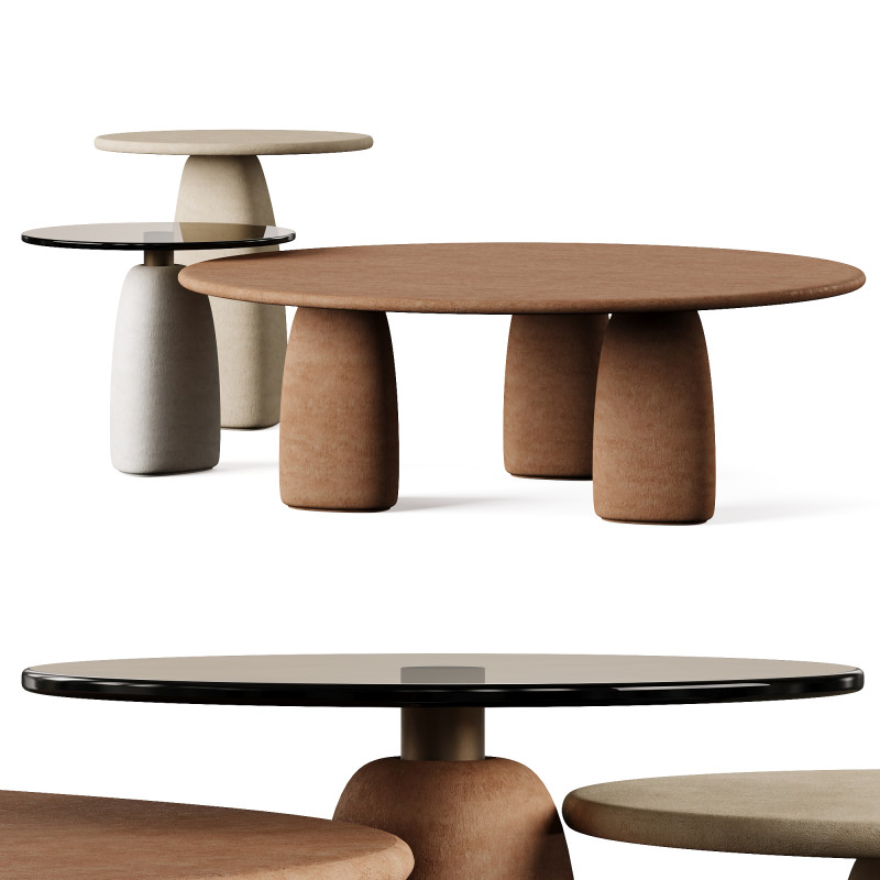 STRATA stenen salontafel 3D Model .c4d .max .obj .3ds .fbx .stl .blend