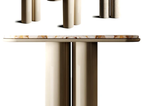 Marbera IDA Travertine Console 3D Model