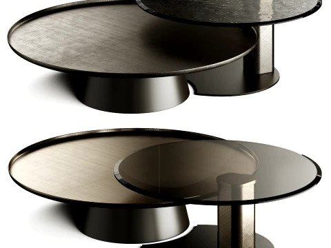 Cattelan AMERIGO Premium Metal Coffee Table Modelo 3D