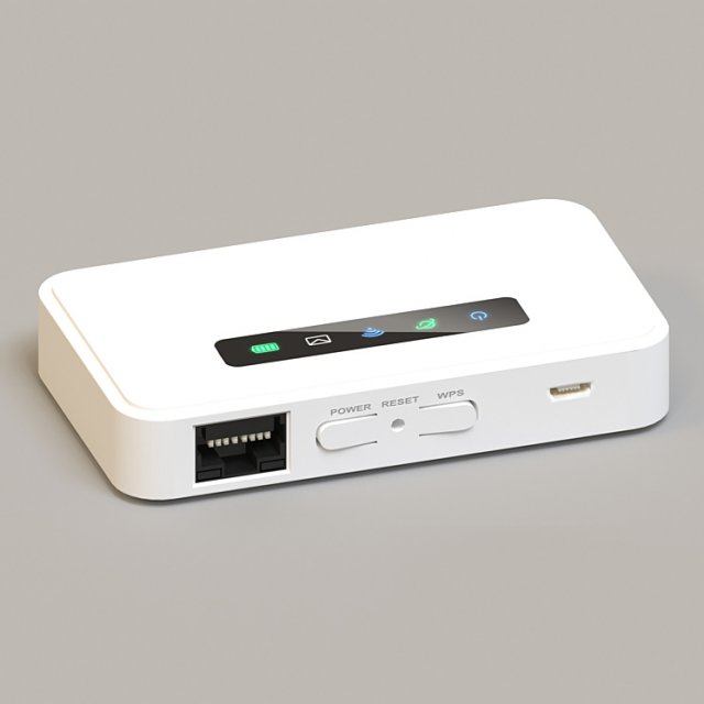 Modem Yecomm M30 LTE 3D Model .c4d .max .obj .3ds .fbx .stl .blend 
