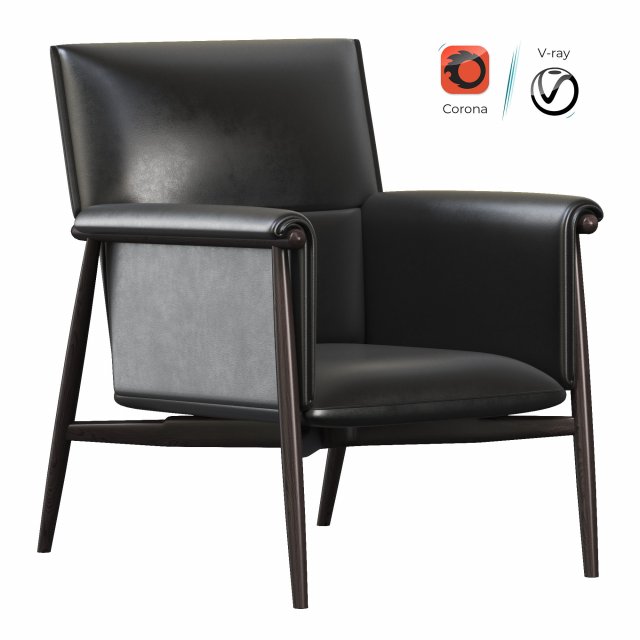 Carl Hansen E015 EMBRACE Model 3D .c4d .max .obj .3ds .fbx .stl .blend 