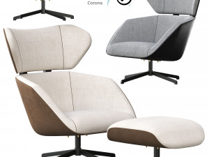 Camila Armchair And Pouf 3D 模型
